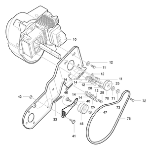 Engine Assembly Diagram and Parts List for 620301X4NC 2004 Briggs and Stratton Snow Blower